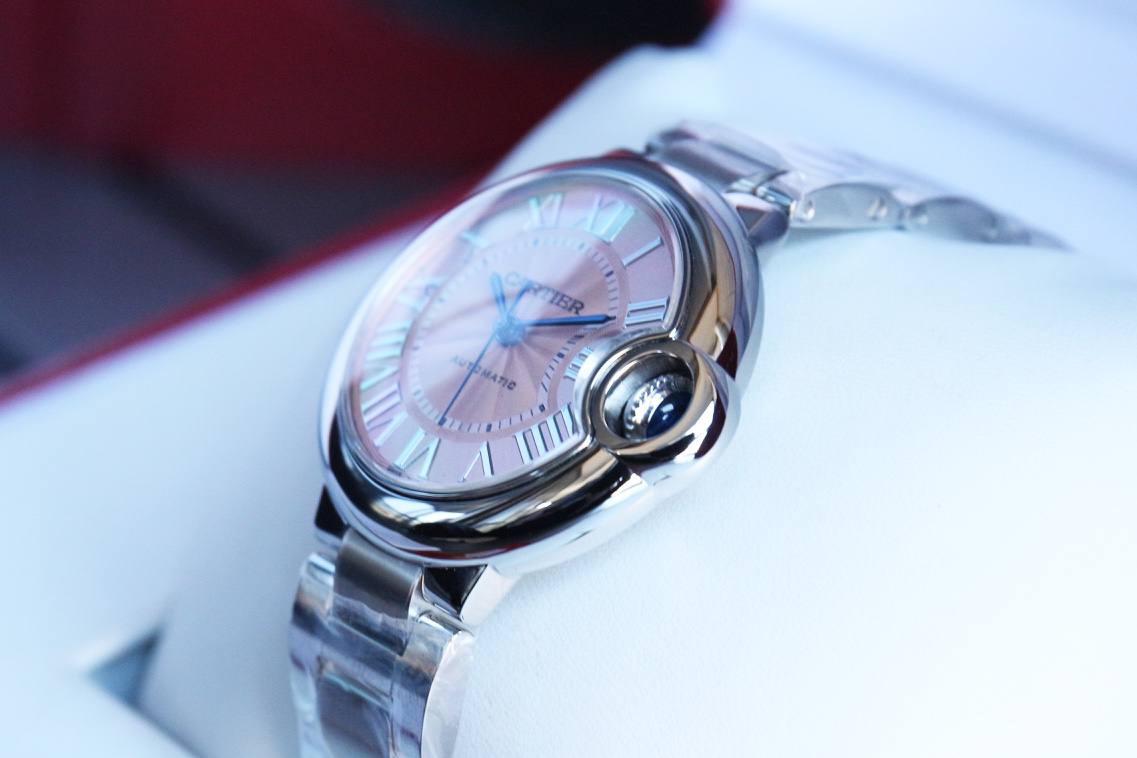 Cartier Ballon Bleu 33mm Silver Guilloché Dial (WGBB0042)