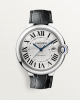 Cartier Ballon Bleu 42mm Silver Dial, Black Leather Strap (WSBB0026)