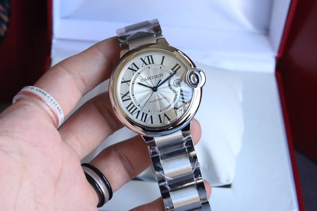 Cartier Ballon Bleu 42mm Silver Guilloché Dial (WSBB0049) ​