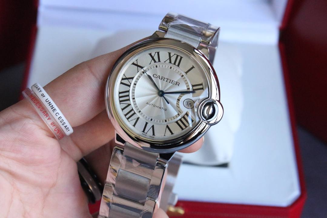 Cartier Ballon Bleu 42mm Silver Guilloché Dial (WSBB0049) ​