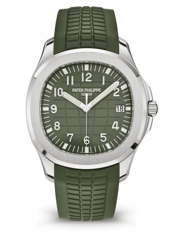 Patek Philippe Aquanaut White Gold Khaki Green (5168G)